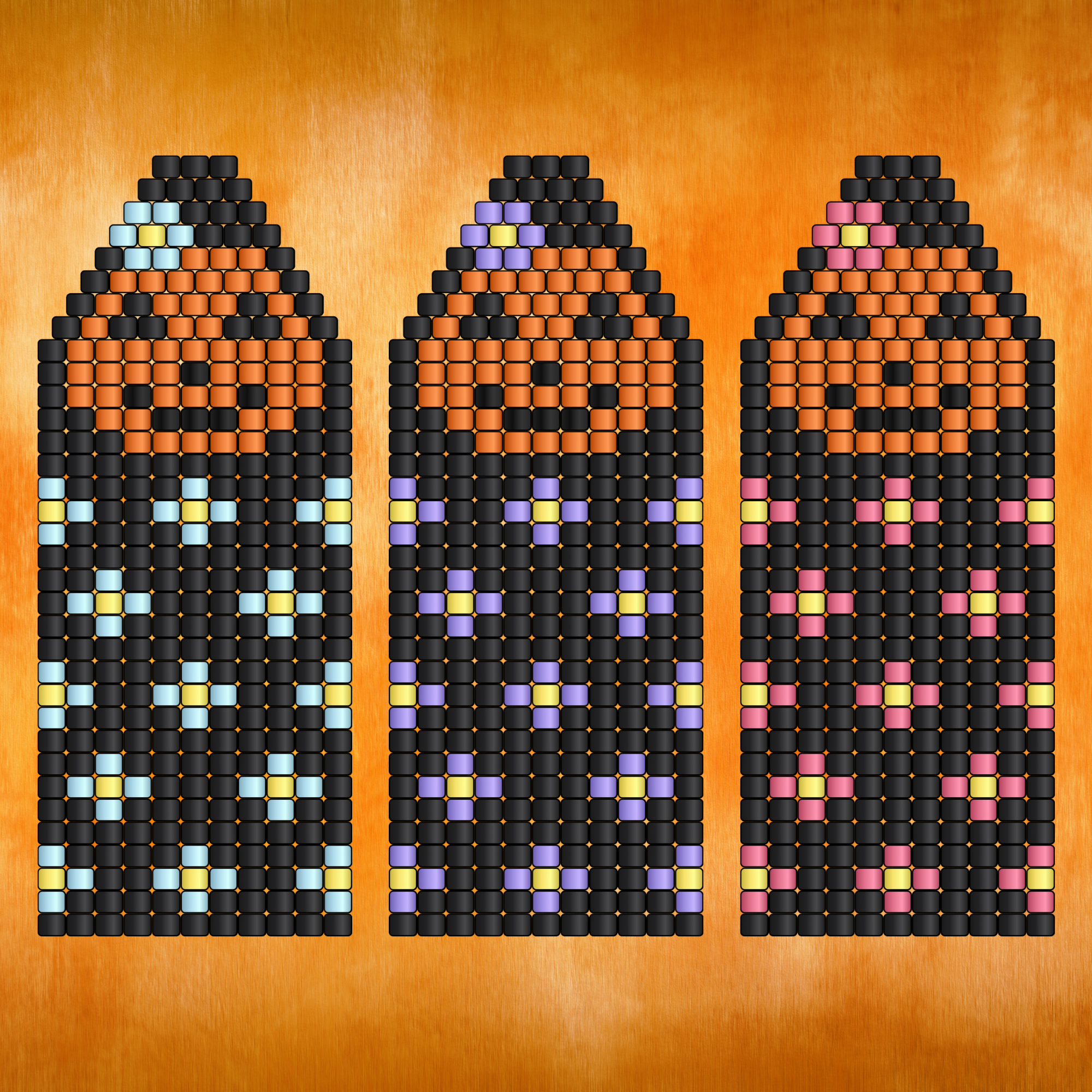 Free Pattern: Pumpkin Fringe Earrings