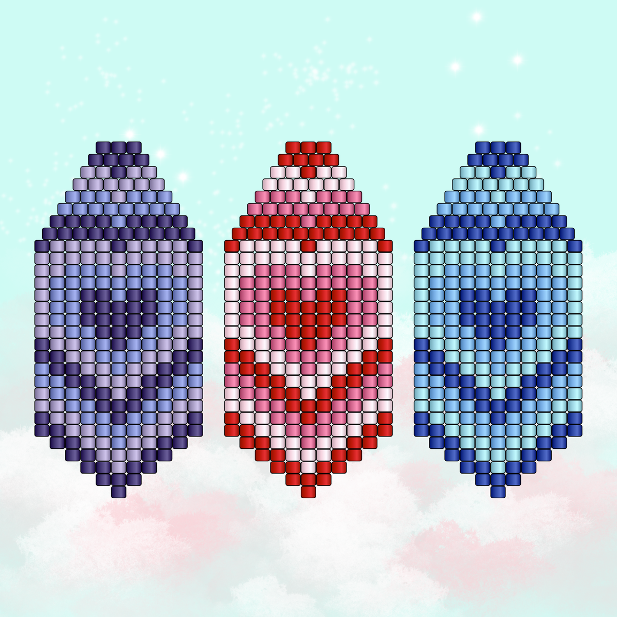 Free Pattern: Heart Fringe Earrings