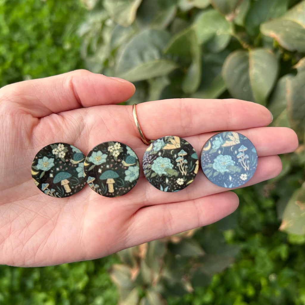 Celestial Moth Wood Cabochons