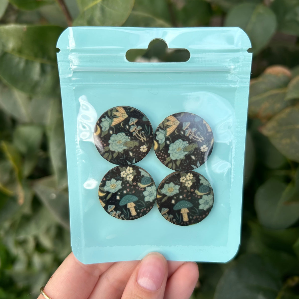 Celestial Moth Wood Cabochons