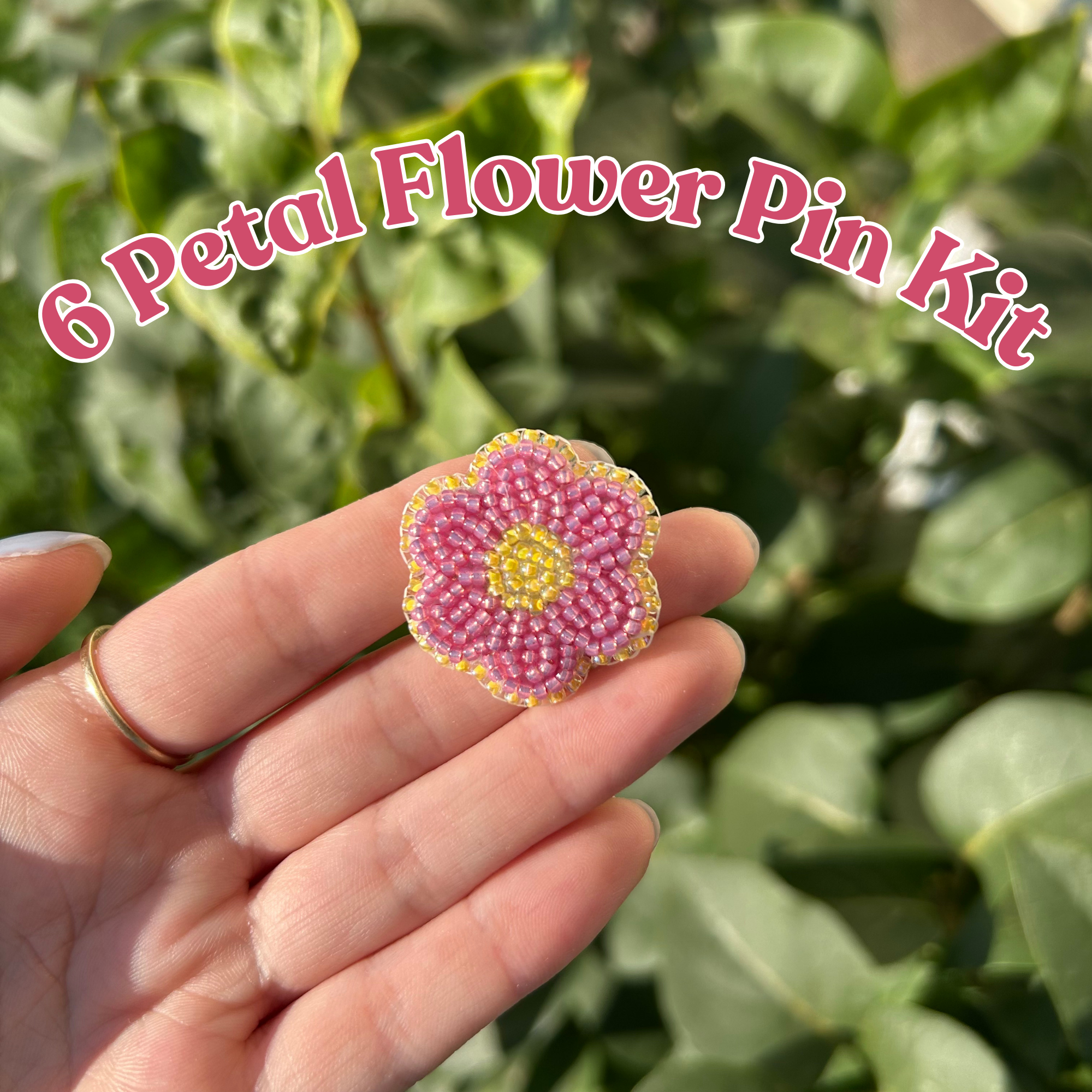 6 Petal Flower Pin Beading Kit