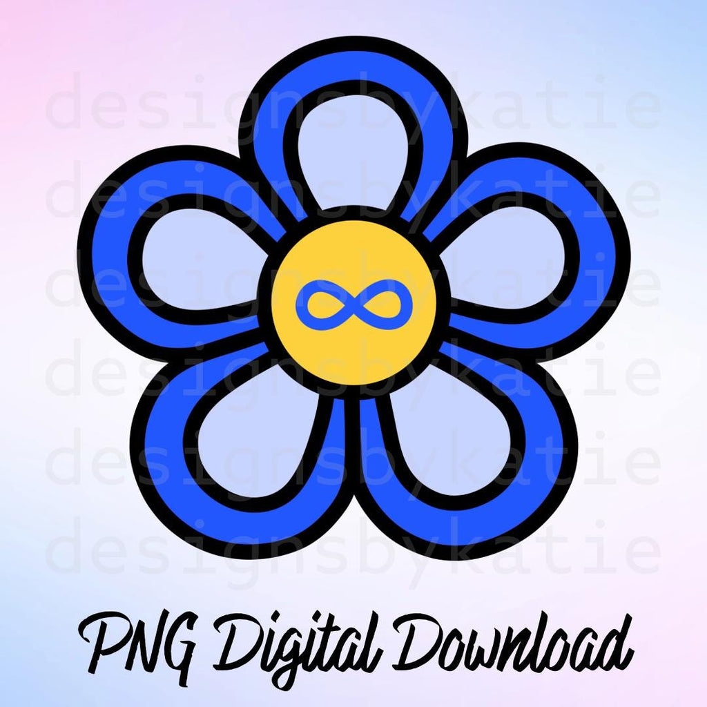 Métis Flower PNG | Indigenous Floral Infinity Symbol Digital Download Clipart