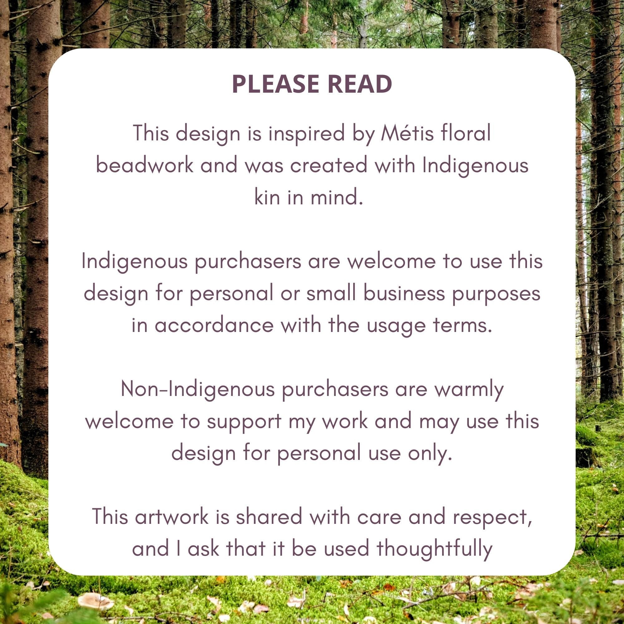 Métis Floral PNG | Indigenous Beadwork Inspired Heart Flower | Digital Download