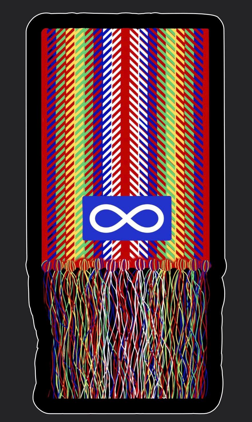 Métis Sash Sticker: Vinyl Decal for Laptops & Water Bottles