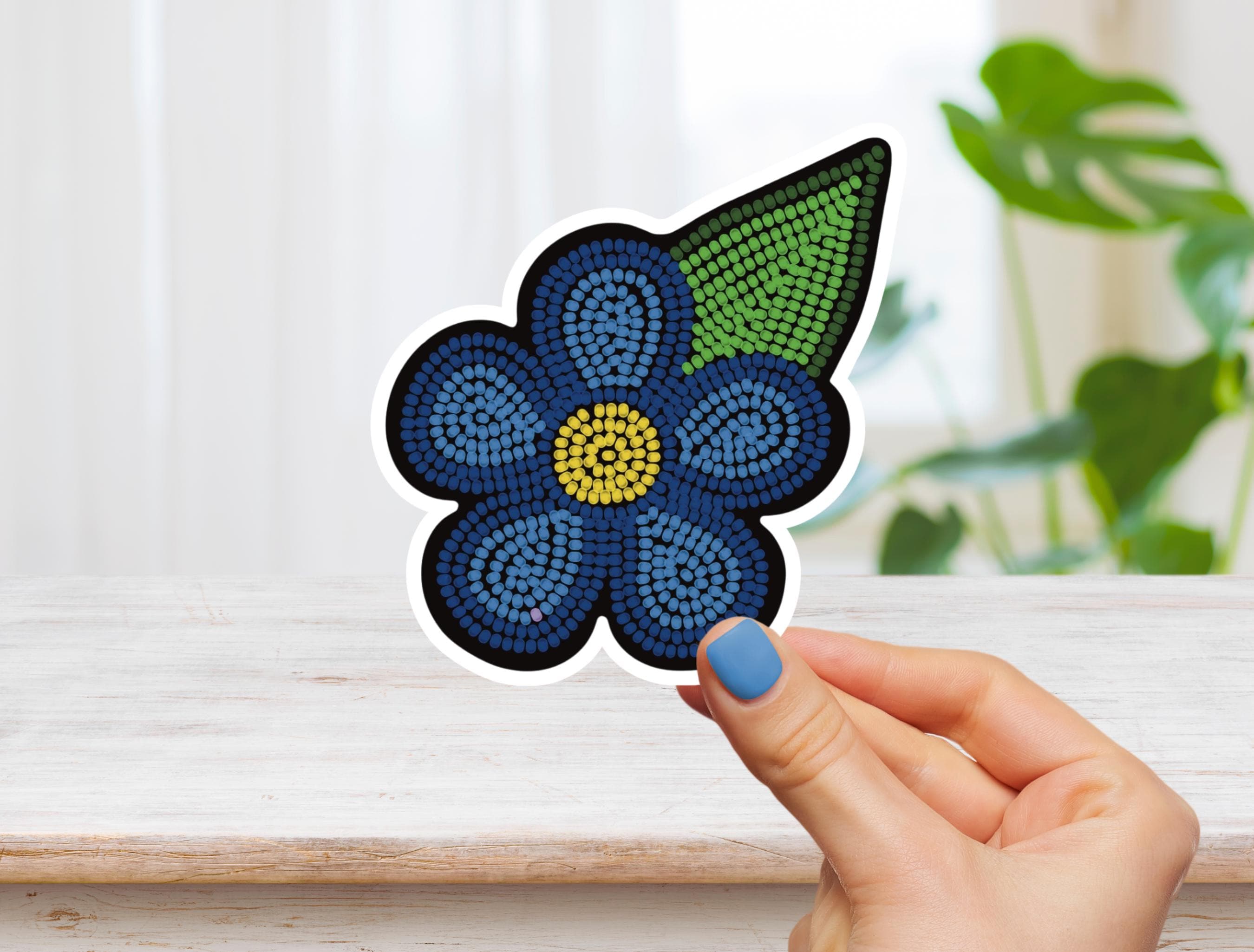 Métis Flower Beadwork Sticker: Indigenous Art Vinyl Decal