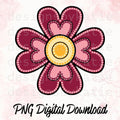 Métis Floral PNG | Indigenous Beadwork Inspired Heart Flower | Digital Download