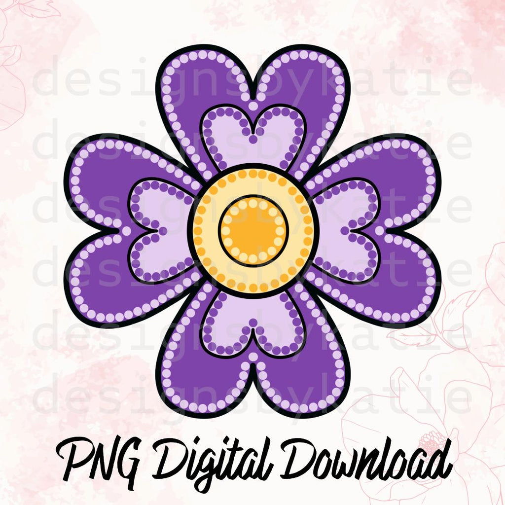 Métis Floral PNG | Indigenous Beadwork Inspired Heart Flower | Digital Download