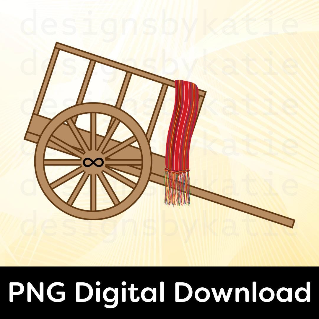 Red River Cart Métis PNG | Indigenous Digital Download Clipart