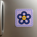 Métis Infinity Flower Magnet | Indigenous Floral Art | Purple Blue (3 Inch)