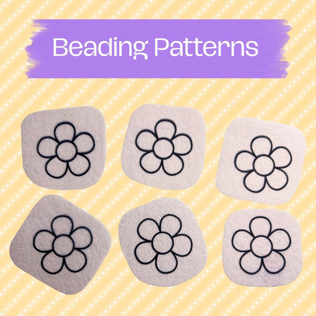 5 Petal Flower Beading Pattern Template | GoodFelt Foundation Beginner Beading Supplies