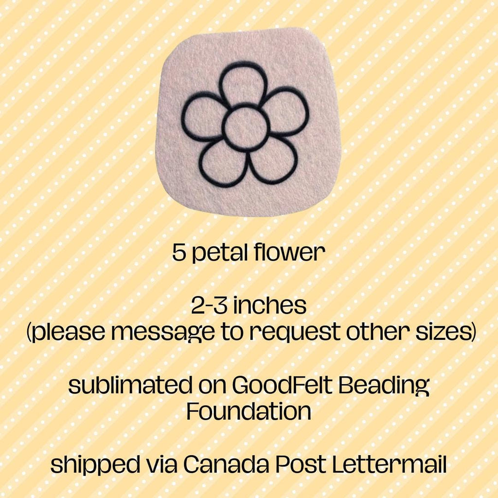 5 Petal Flower Beading Pattern Template | GoodFelt Foundation Beginner Beading Supplies