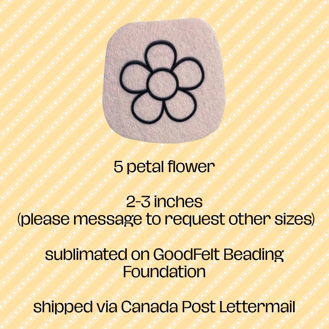 5 Petal Flower Beading Pattern Template | GoodFelt Foundation Beginner Beading Supplies