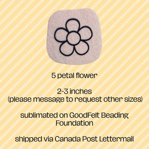 5 Petal Flower Beading Pattern Template | GoodFelt Foundation Beginner Beading Supplies
