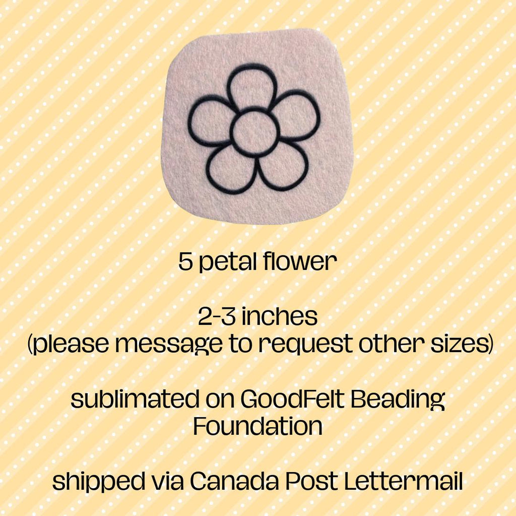 5 Petal Flower Beading Pattern Template | GoodFelt Foundation Beginner Beading Supplies