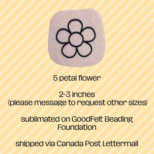 5 Petal Flower Beading Pattern Template | GoodFelt Foundation Beginner Beading Supplies