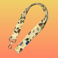 Cream Floral Indigenous Lanyard | Handmade Keychain Badge Holder