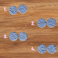 Polymer Clay Cabochons | Periwinkle Blue Glitter Floral Cabs | Textured Jewelry Making Supplies