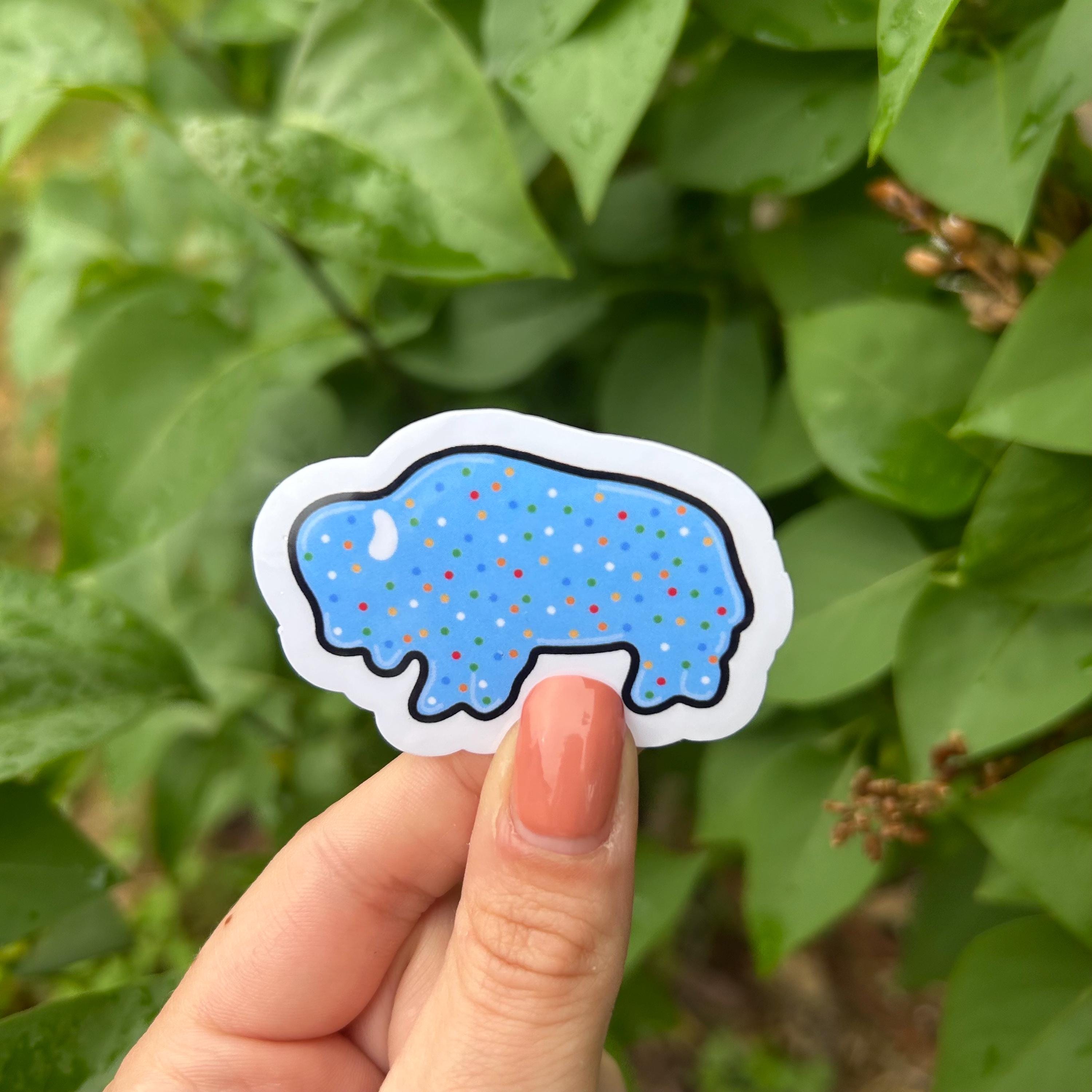 Frosted Bison Cookie Vinyl Sticker | Métis Inspired Art | Indigenous Decal