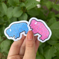 Frosted Bison Cookie Vinyl Sticker | Métis Inspired Art | Indigenous Decal