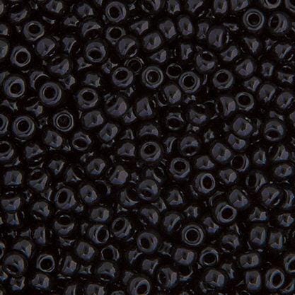 Size 11/0 Black Opaque Miyuki Seed Beads