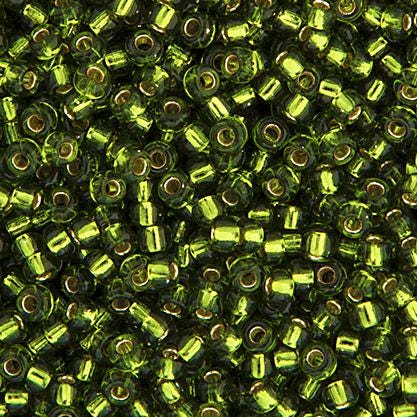 Size 11/0 Olive Silver Lined Miyuki Seed Beads