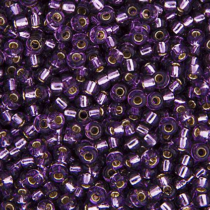 Size 11/0 Amethyst Silver Lined Miyuki Seed Beads