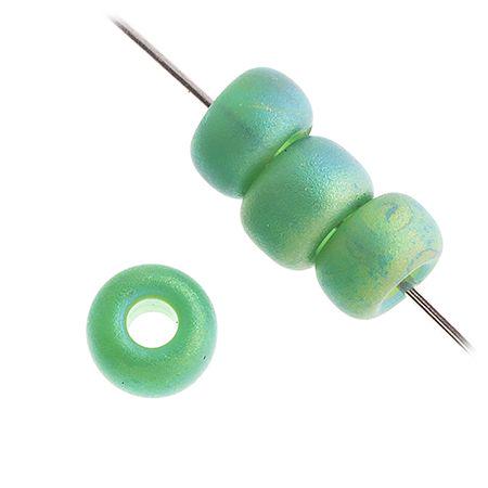 Size 11/0 Frost Green Rainbow Miyuki Seed Beads