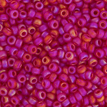 Size 11/0 Ruby Transparent AB Matte Miyuki Seed Beads
