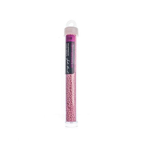Size 11/0 PermaLux Dyed Chalk Light Pink Matt Czech Seed Beads