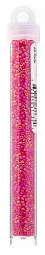 Size 11/0 Ruby Transparent AB Matte Miyuki Seed Beads