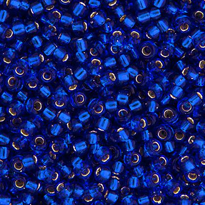 Size 11/0 Cobalt Silver Lined Miyuki Seed Beads