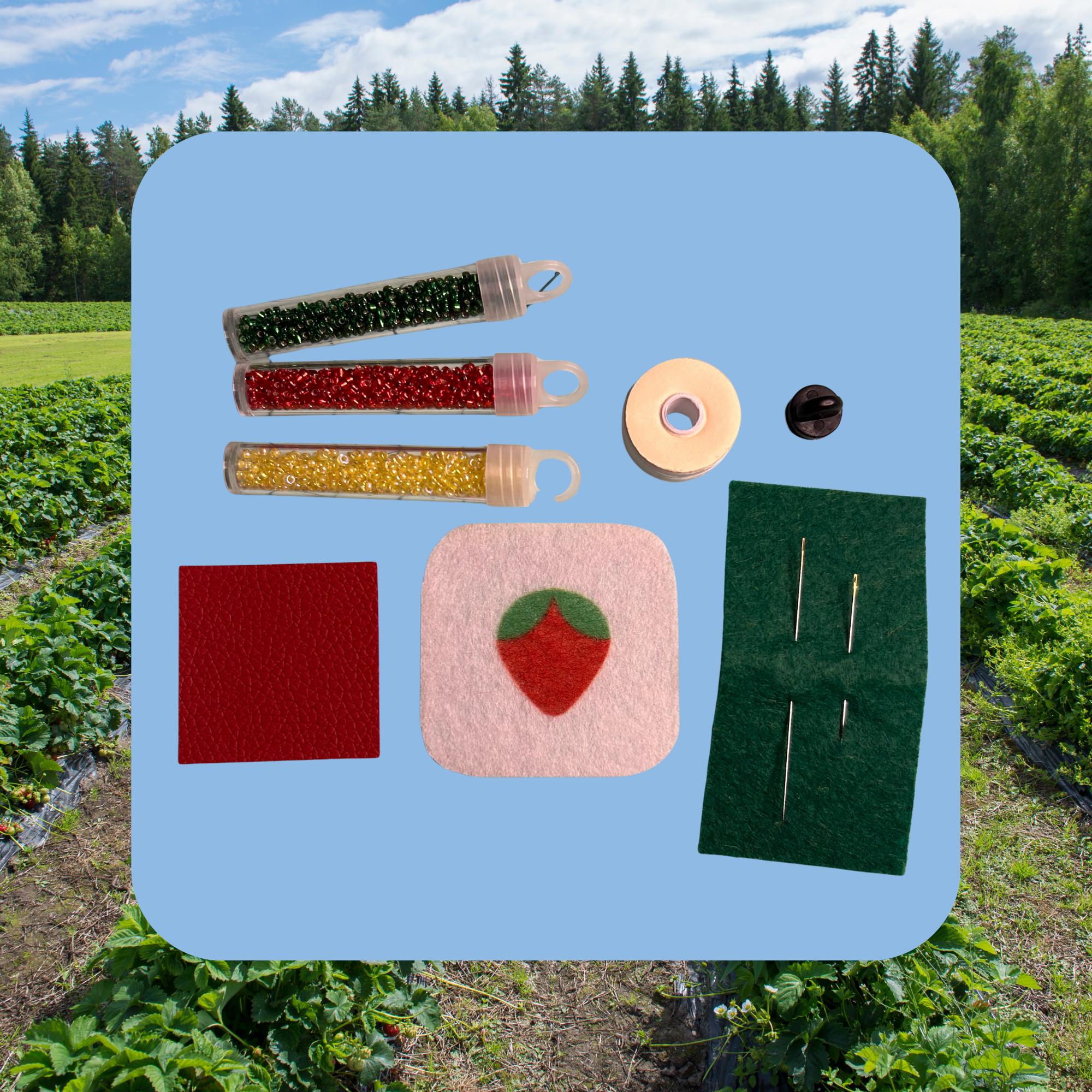 Strawberry Pin Kit | Miyuki beads